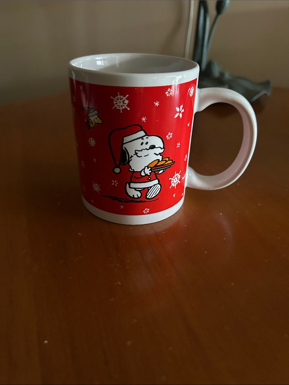 Red Snoopy Holiday Ceramic Mug